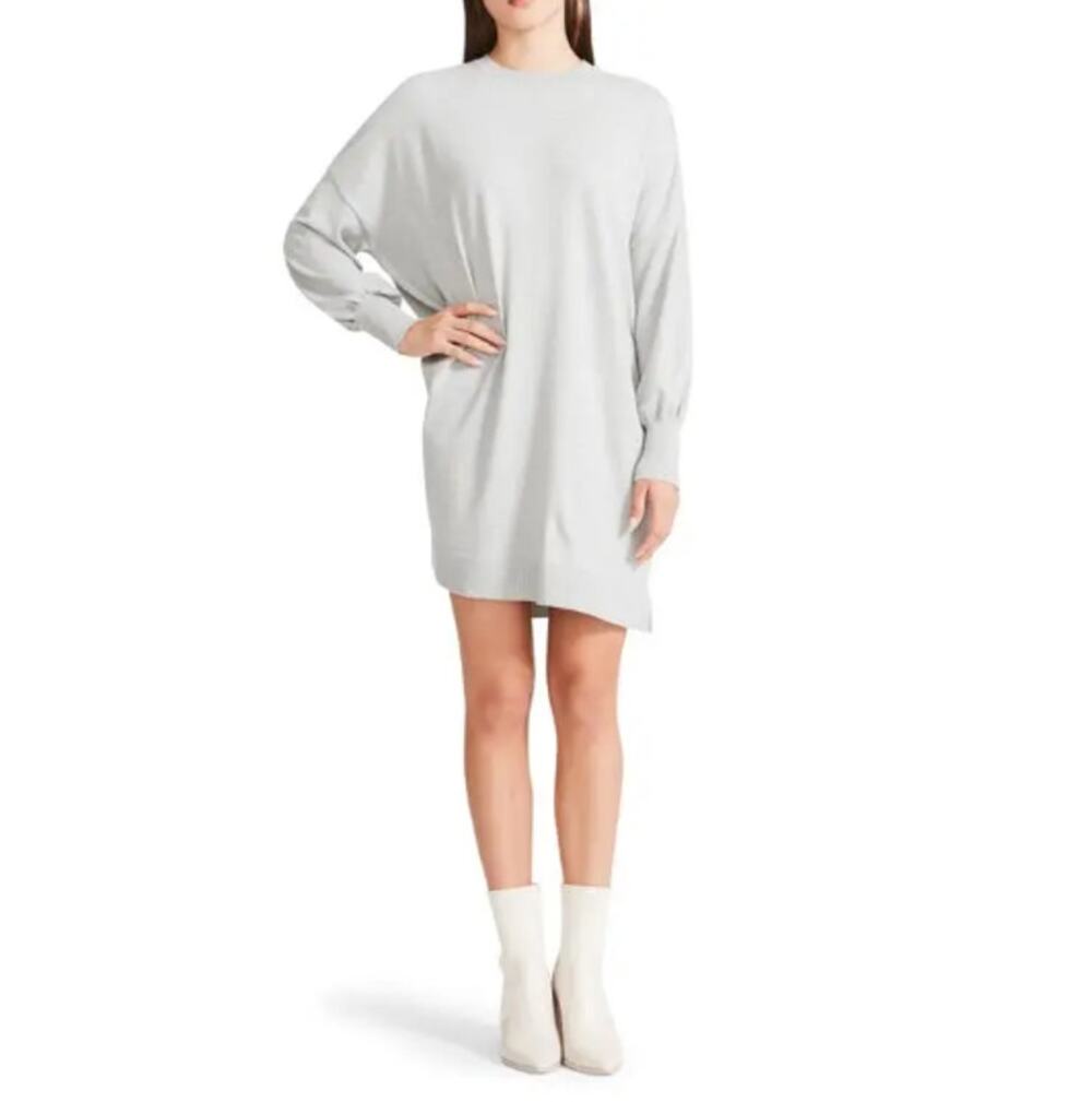 New STEVE MADDEN NORDSTROM Women's Olivia Long Sleeve Sweater Minidress Size M